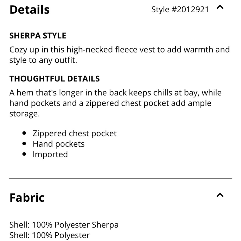 BNWT Sherpa long vest from Columbia. Color: Marionberry. - Picture 11 of 11